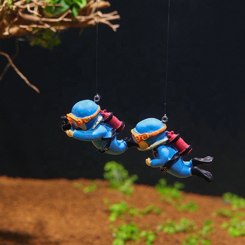 Fish Tank Aquarium Decoration Small Landscaping Penguin Mermaid Aquanaut Floating Fish Tank Aquarium Accessories