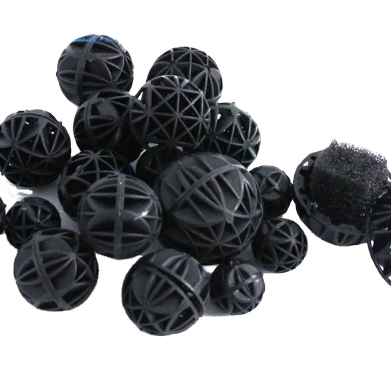 PP 16-76mm Plastic Floating Bio Ball with Sponge Biofilter Media for Aquarium Fish Pond