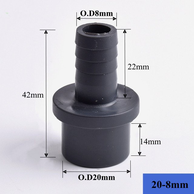 O.D20/25-8/10/12/14/16/19/20/25mm PVC Hose Pagoda Connector Adapter Garden Irrigation Water Pipe Soft Hose Joints Fitting