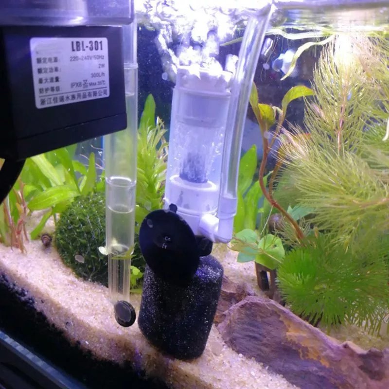 Mini Aquarium Filter Plastic Ultra-quiet Filter Small Fish Tank Mini Aquariums Waterfall Filter