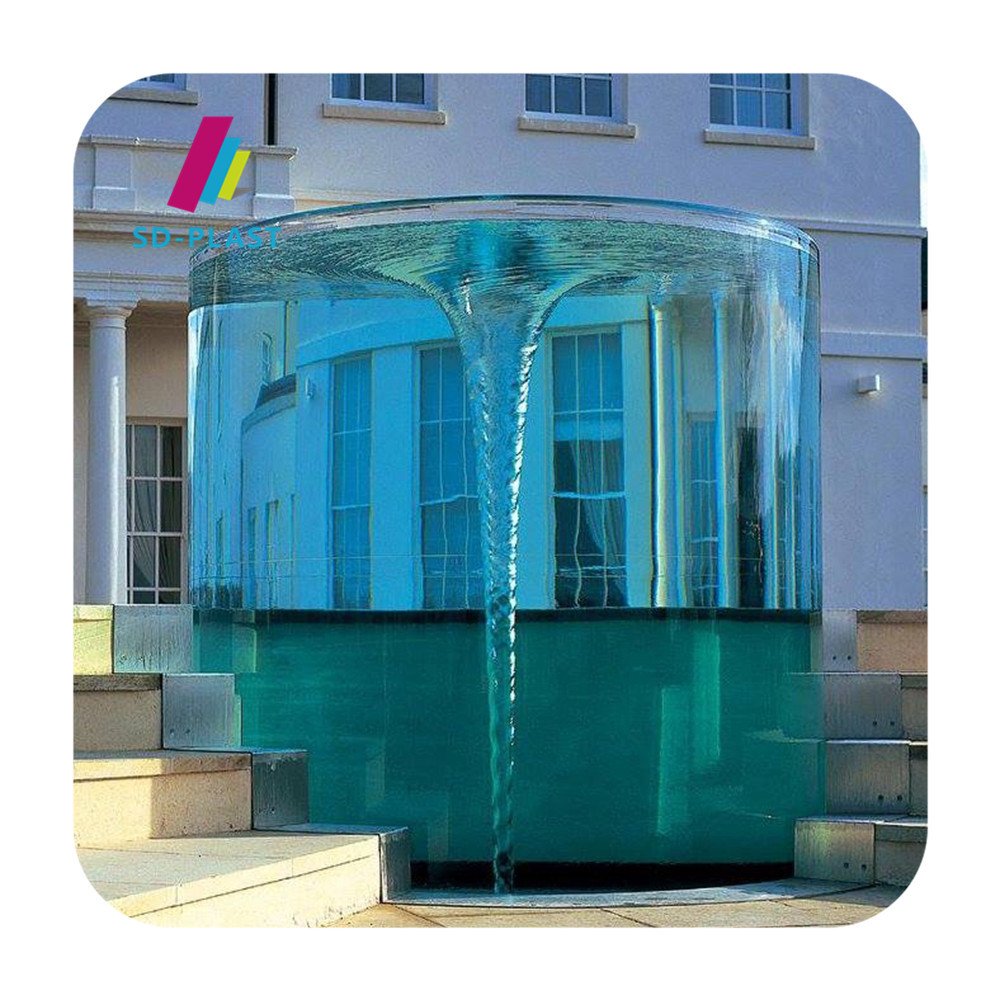 Unique complete marine tank set up design clear round acrylic fish tank aquarium
