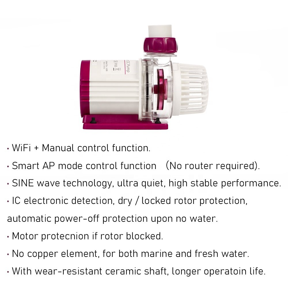 Jebao Jecod MDP Series Smart DC 24V WiFi AP SINE Wave Saltwater Freshwater Aquarium Return Pump for Marine Coral Reef Fish Tank
