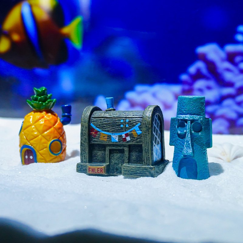 Hot Mini Pineapple House Fish Aquarium Decoration Octopus Home Krusty Krab Aquarium fish tank Decorative Ornament