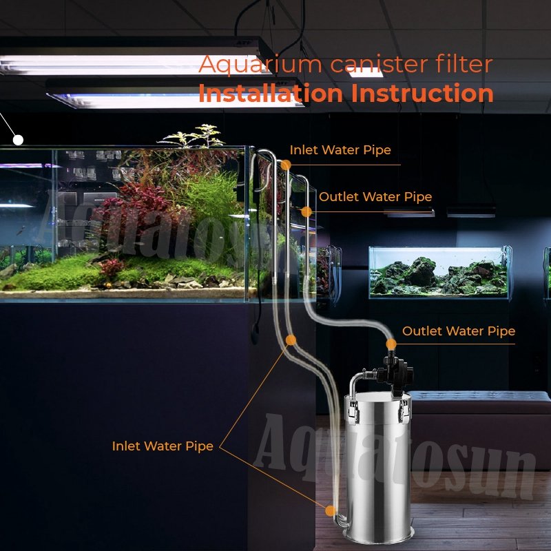 Premium Quality Aquarium Filter External Stainless Steel Canister Filter Aquarium External Filter Canister