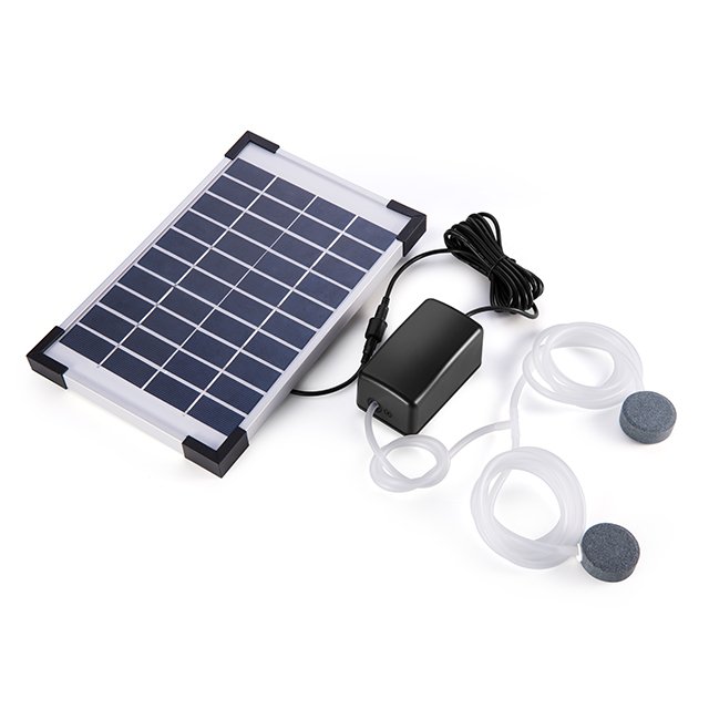 Outdoor Solar Powered Panel support USB rechargeable Air oxygenator Oxygen Pump for Fish Pond/Fish Tank/Aquarium Pond
