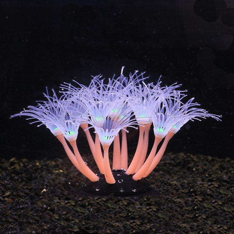 Software landscaping coral fish tank scenery Fluorescent coral simulation silicone odor-free aquarium