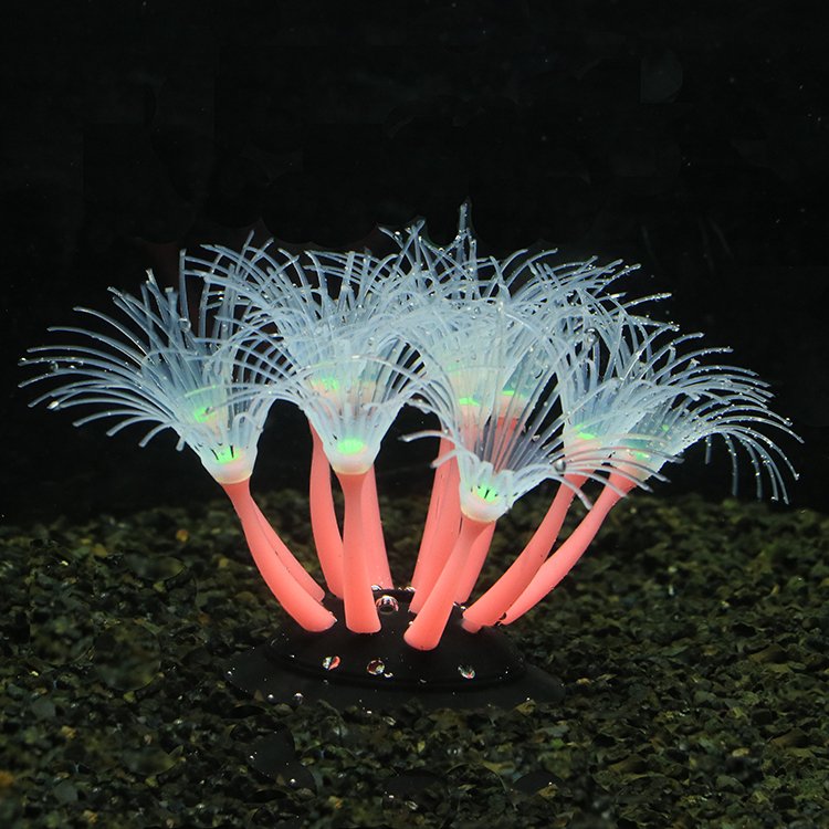 Software landscaping coral fish tank scenery Fluorescent coral simulation silicone odor-free aquarium
