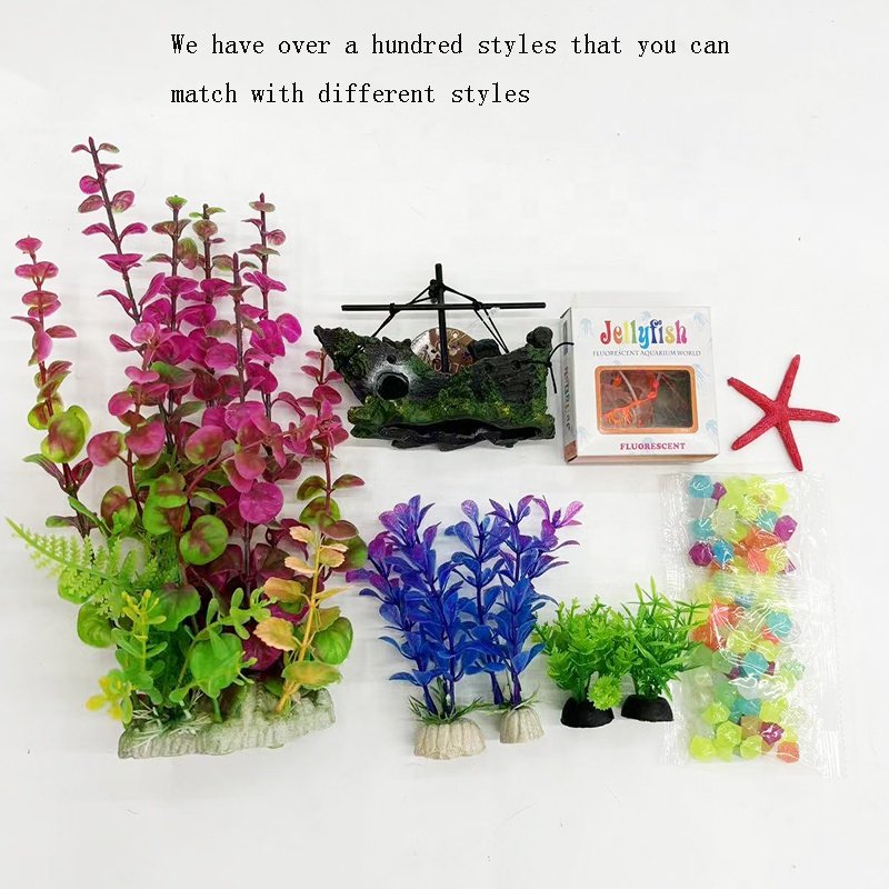 combination set can be customized with packaging water features coral simulation aquatic plant goldfish aquarium decoration