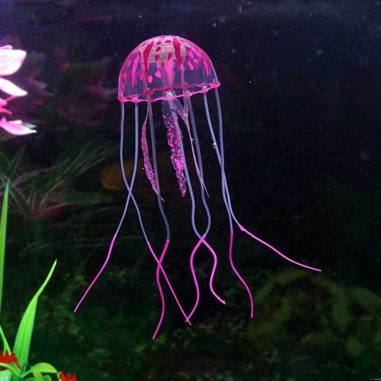 New Luminous Jellyfish Aquarium Decoration Accessories in Stock Aquarium Artifical Silicone Decorations & Ornaments