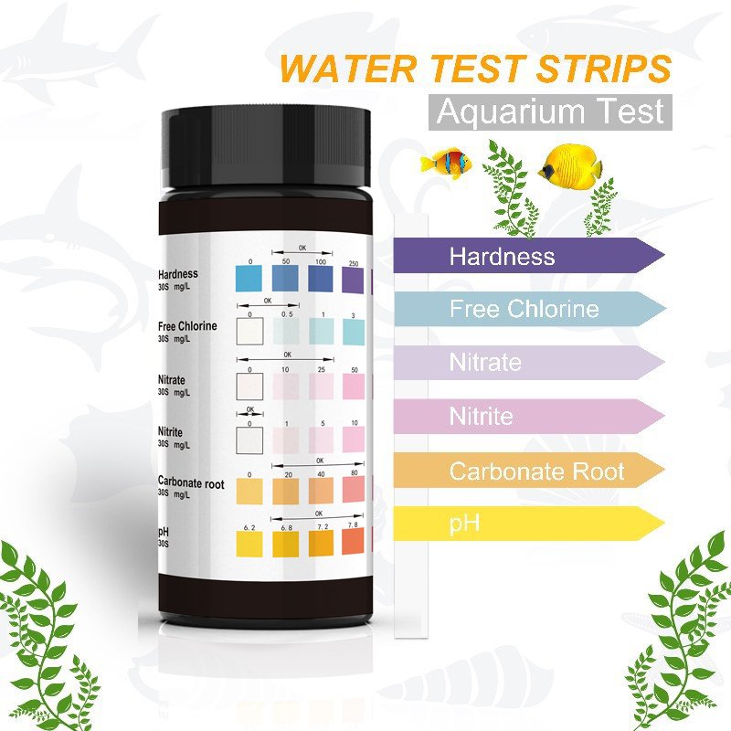 CI2 NO2 NO3 PH KH GH Water analysis test kit Aquarium test strips