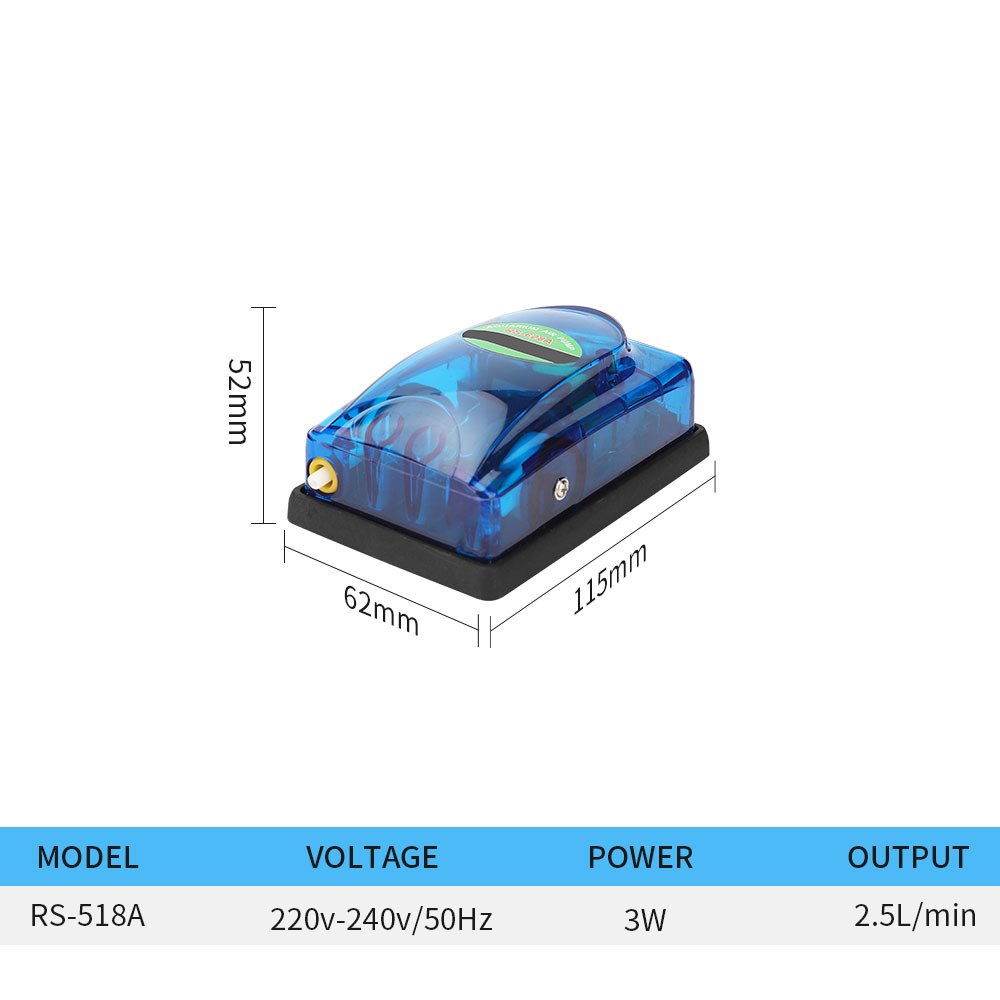 RS Pump RS-248A RS-518A RS-248A RS-348A RS-628A Single line aquarium super air pump with color box