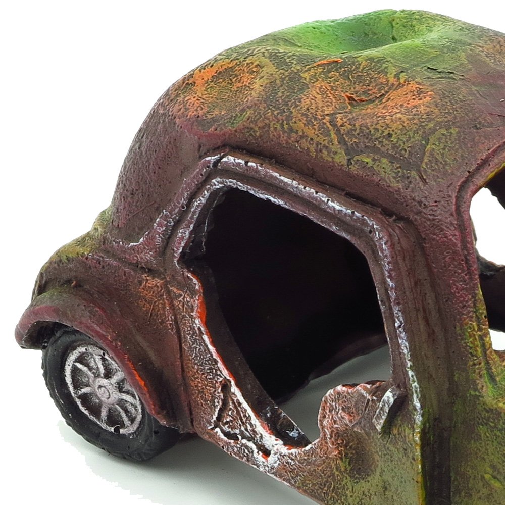 Resin Fish Tank Ornament Cave Aquarium Decoration Damaged Car Fish Tank Decoration Landscaping