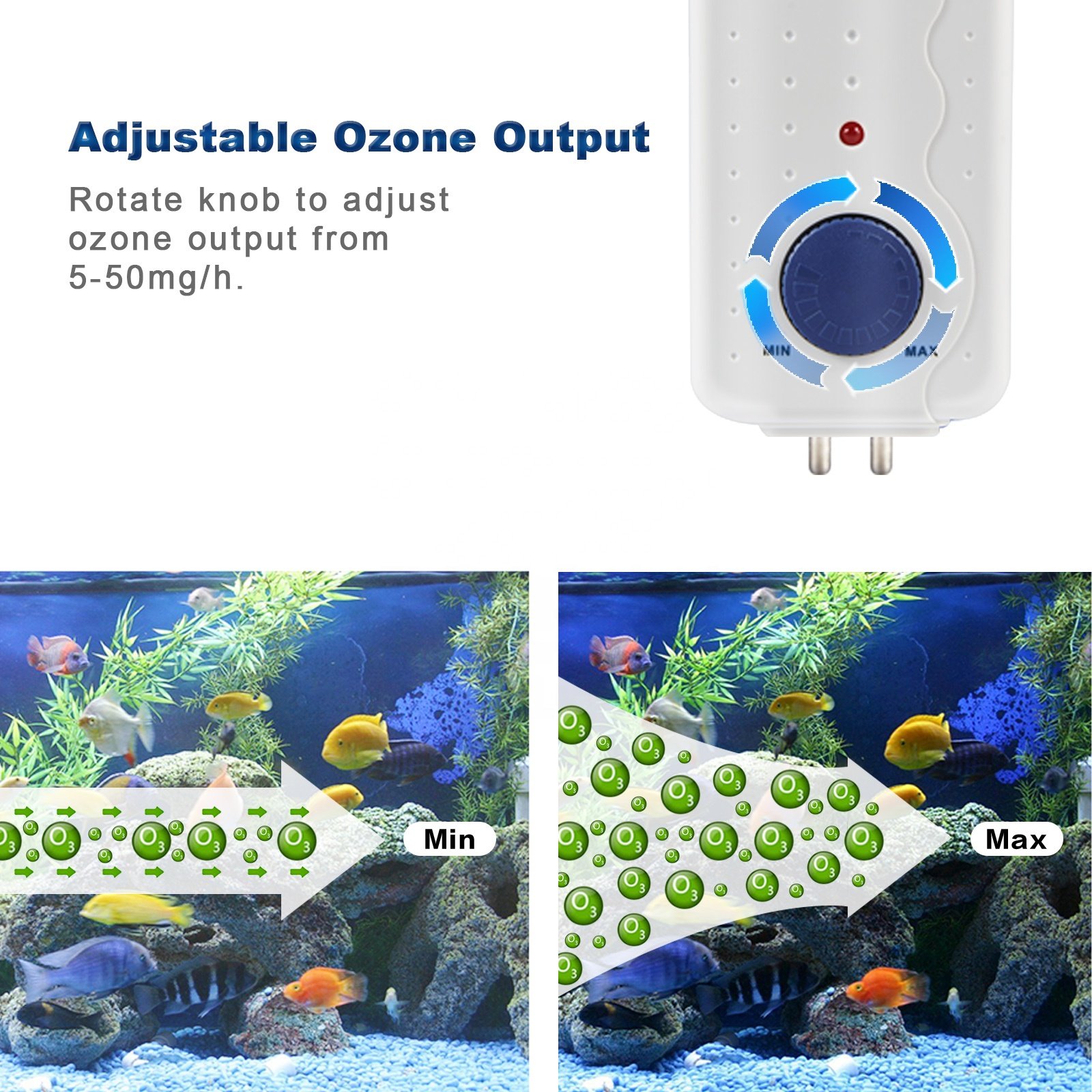 New Arrived Aquarium Ozone Generator Fish Tank Ozonizer Machine for Water Treatment