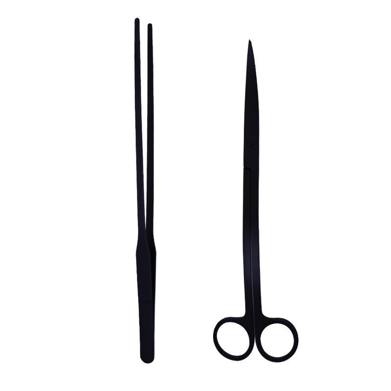 4 In 1 Anti-rust Aquatic Plant Aquascaping Tool Stainless Steel Tweezers Scissors Spatula For Fish Tank Aquascape Tools Sets