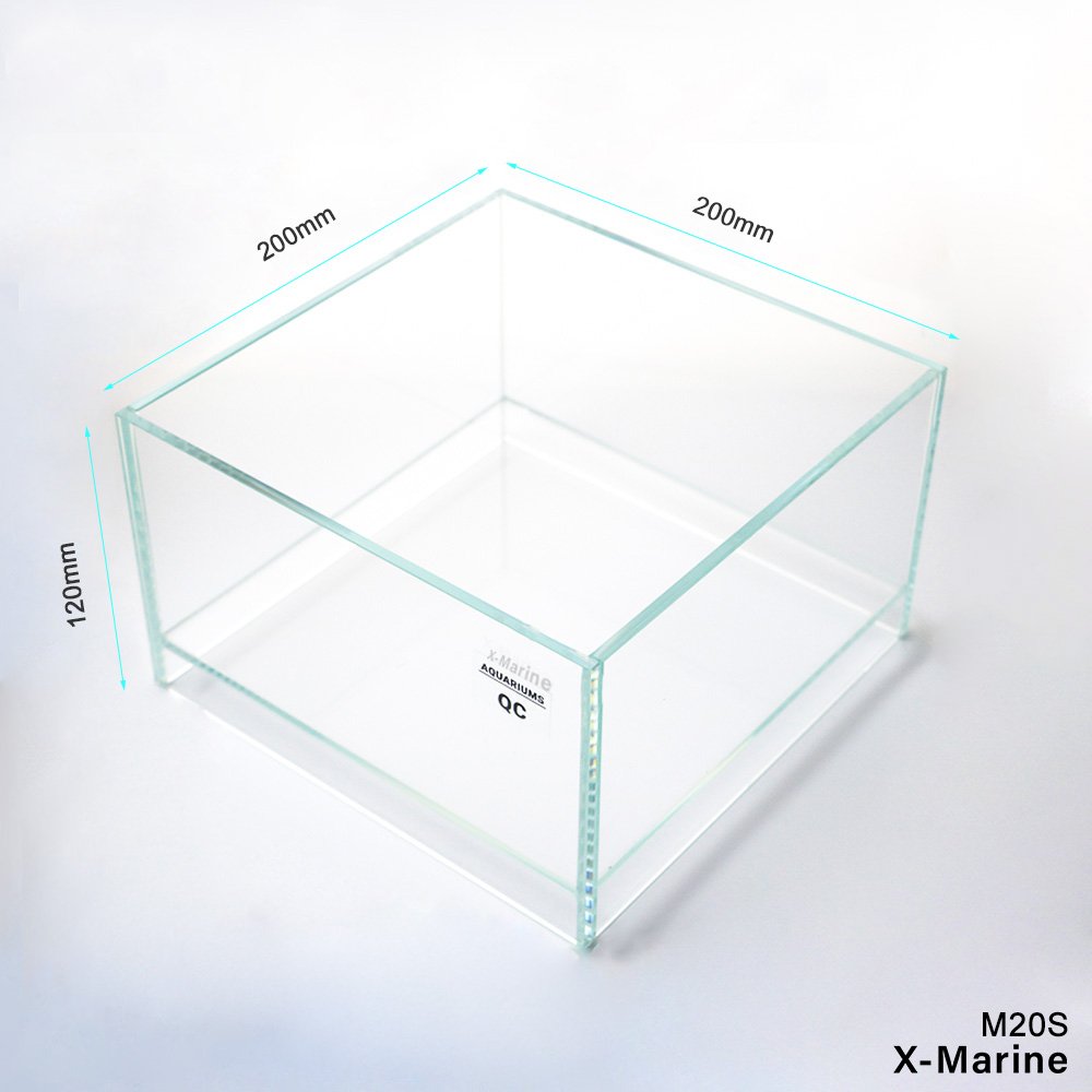 X-Marine Rimless Low Iron Ultra-White Glass Nano Tall Shallow Pond Levitating Floating Air Aquarium Fish Tank
