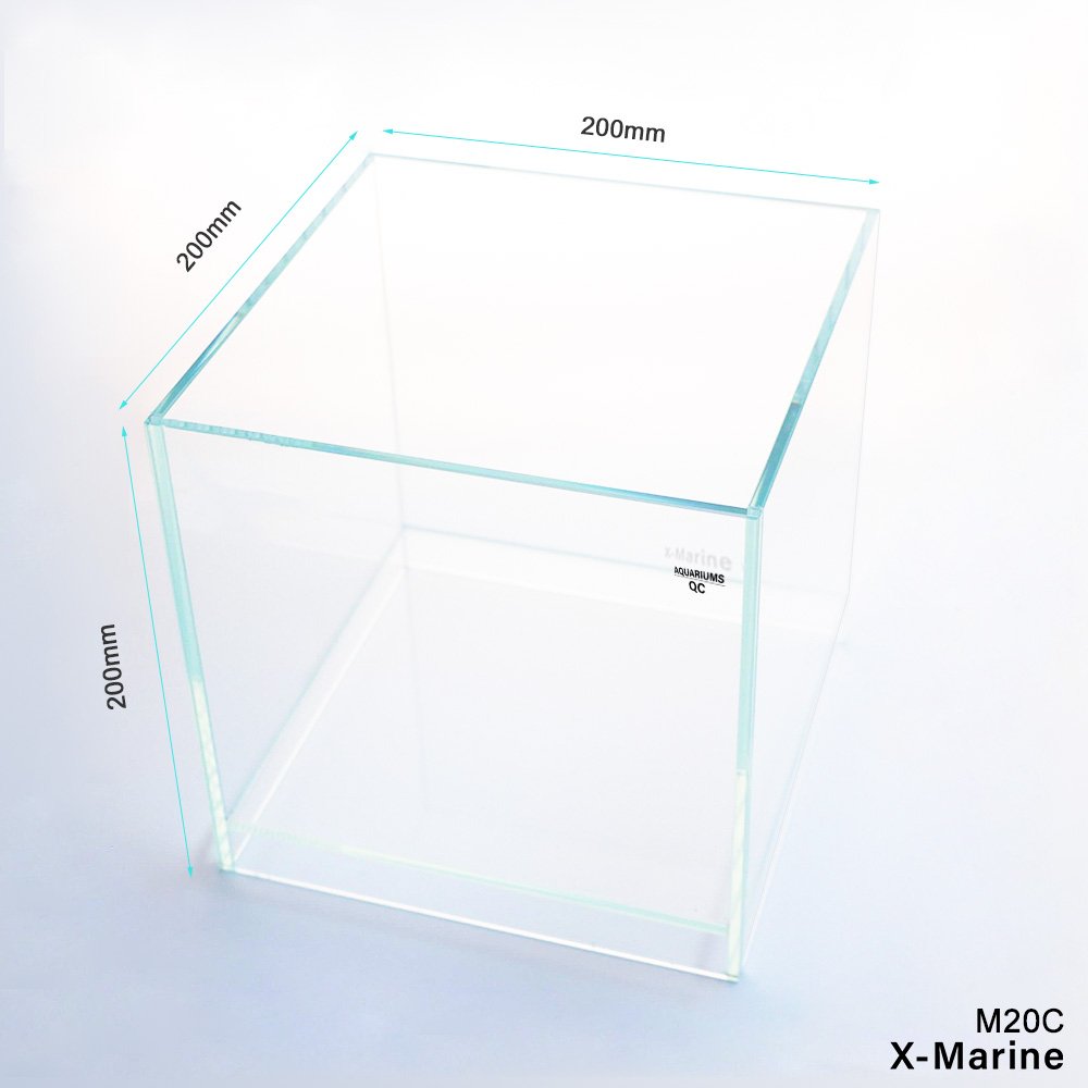 X-Marine Rimless Low Iron Ultra-White Glass Nano Tall Shallow Pond Levitating Floating Air Aquarium Fish Tank
