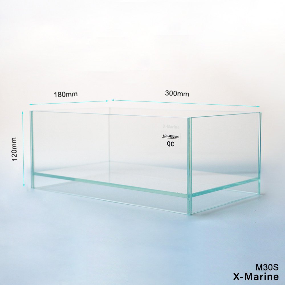 X-Marine Rimless Low Iron Ultra-White Glass Nano Tall Shallow Pond Levitating Floating Air Aquarium Fish Tank