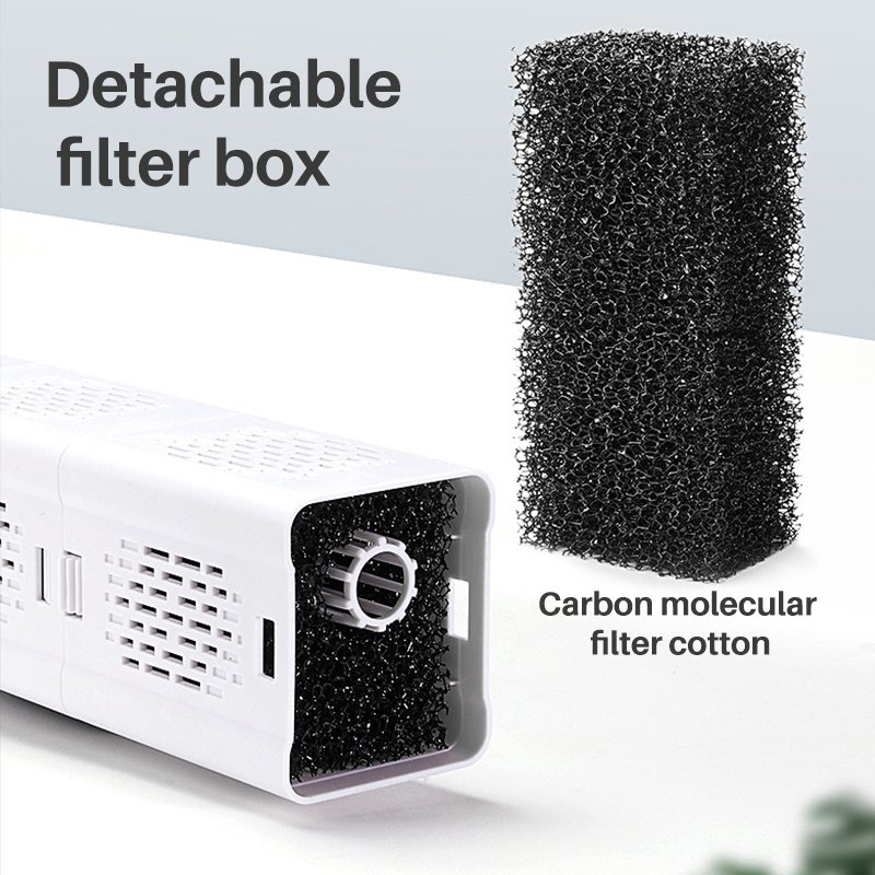 4 in 1 Fish Tank Biochemical Filtration Canister with Water Pump Wave Maker for Air Supply Aquarium Submersible Internal Filter