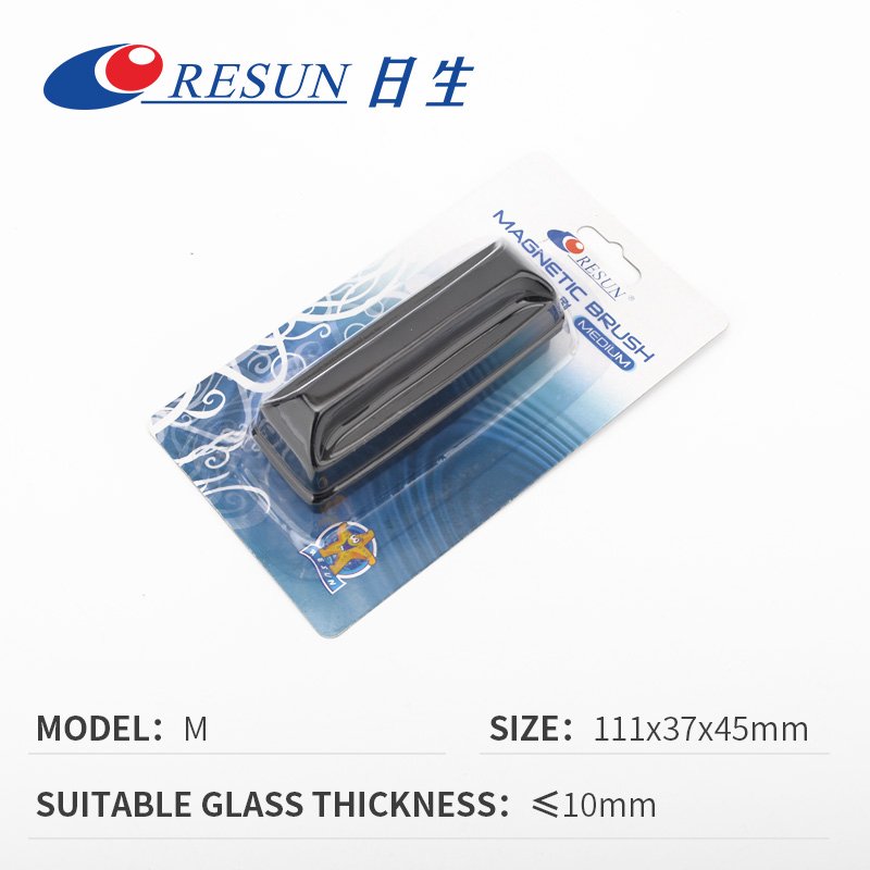 RESUN MB-M Magnetic Aquarium Fish Tank Brushes Algae Scraper Cleaner Floating Clean Glass Glass Double-Sided Brush