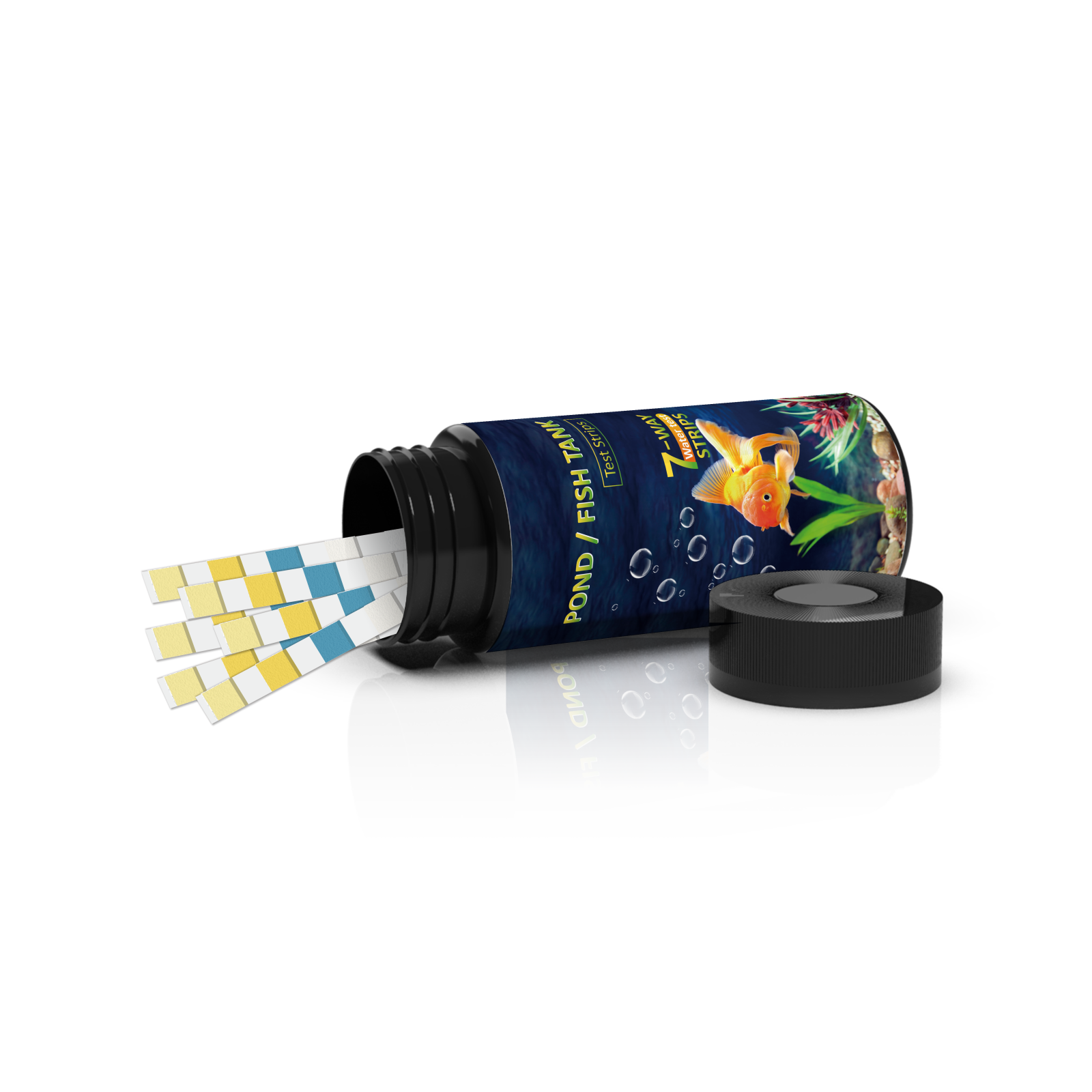 6-in-1 Fish Pond & Aquarium Water Test Kit 5L Volume Plastic Material Test Strips