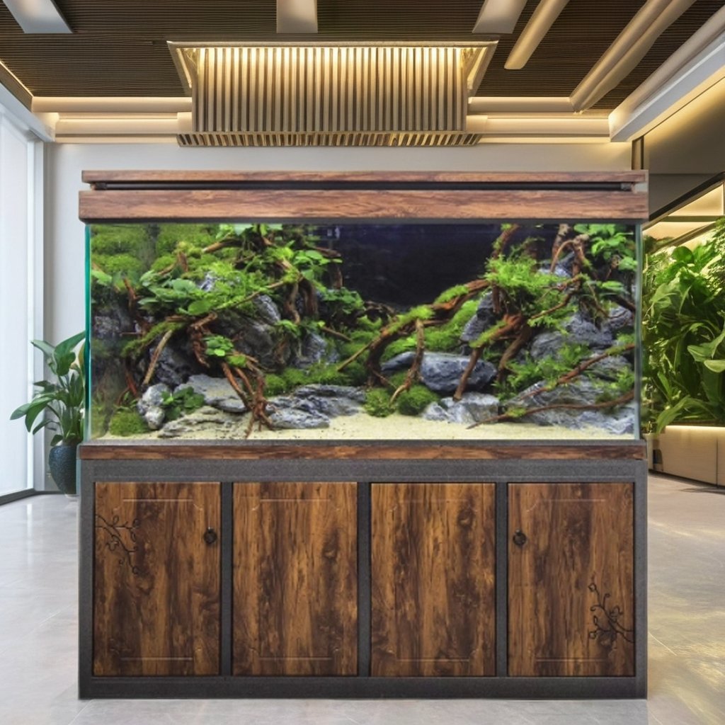 For office or home view aquariums Large glass fish tanks sold complete with accessories fish tank and cabinet