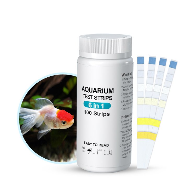 aquarium water test kit for fish tank 6in1 water test strips betta fish shrimp landscape turtle aquatics