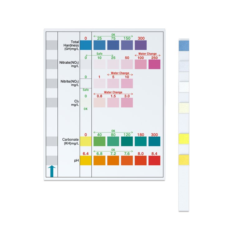 aquarium water test kit for fish tank 6in1 water test strips betta fish shrimp landscape turtle aquatics
