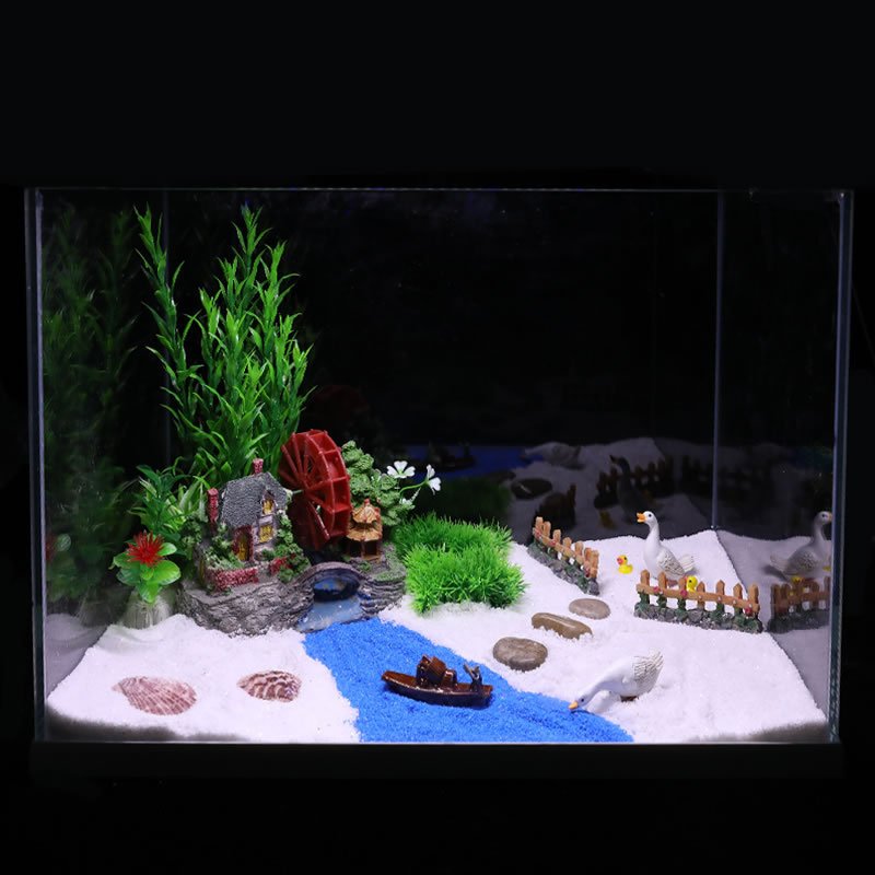 Glass colored stones fish tank Decorative Colored Sand Aquarium bottom gravel