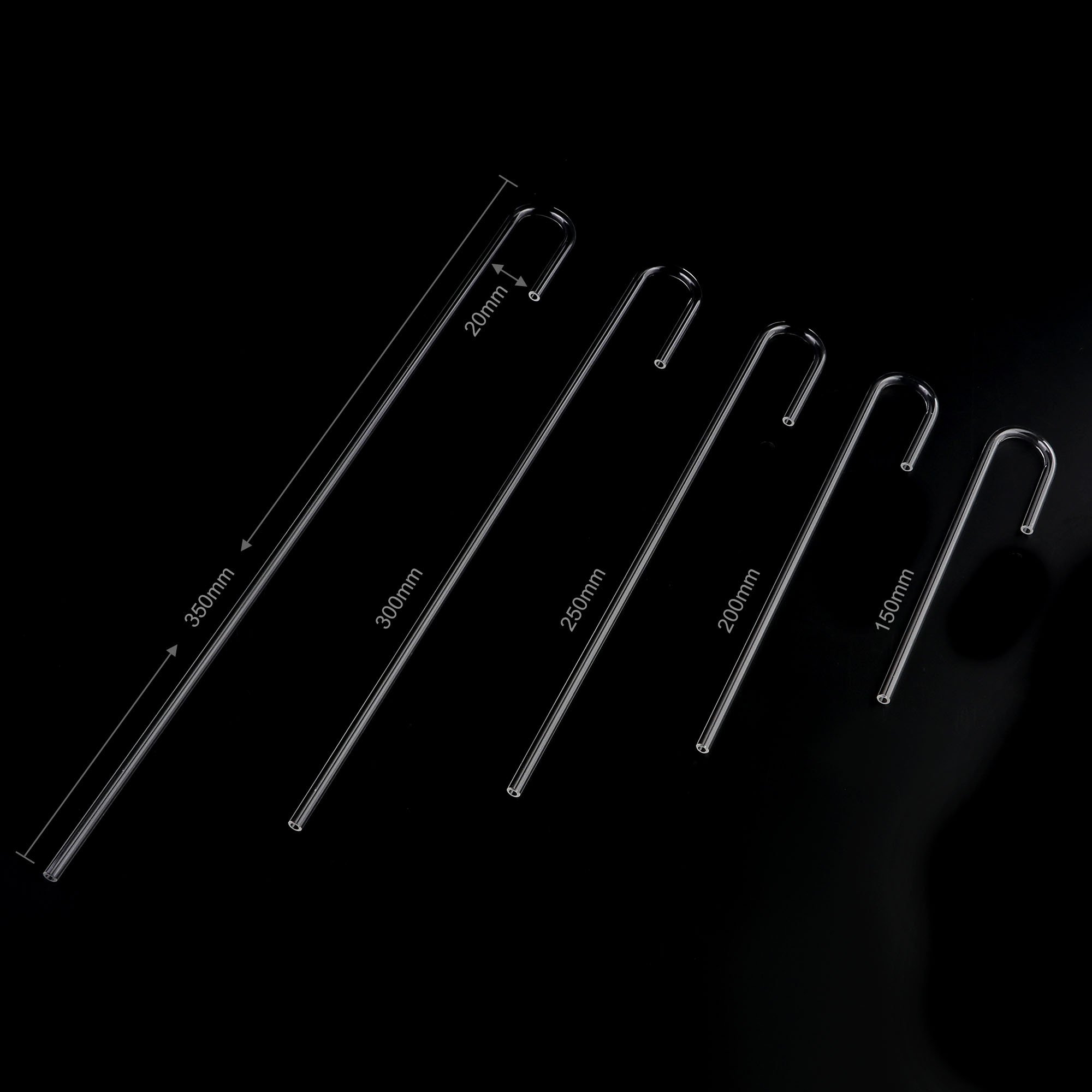Aquarium Acrylic U tube,Bend Acrylic Material U Shaped Tube Air Stone Pump Diffuser accessories Connector