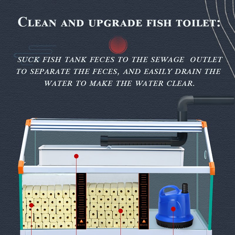 YEE Hot Sale New Chinese Style Multi Color Home Office Middle Large Glass Aquarium Fish Tank