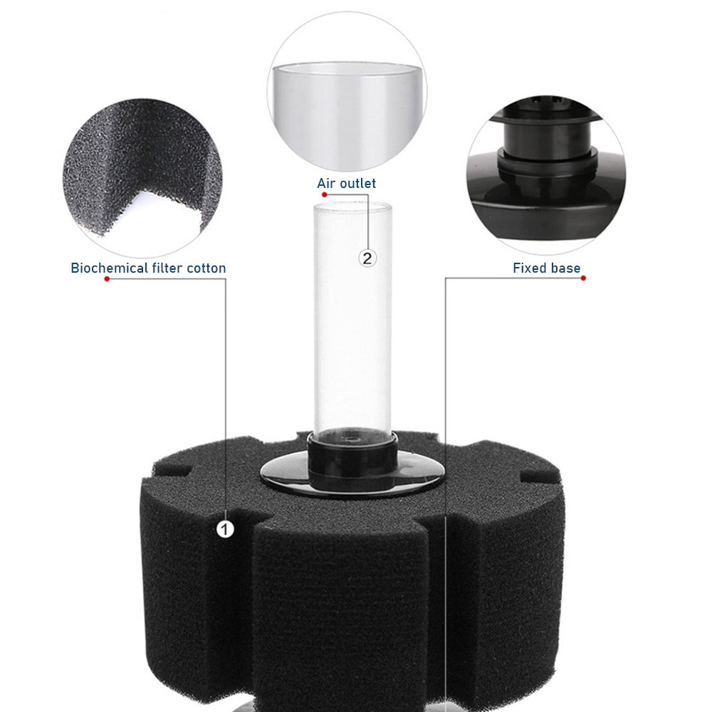 Fish Tank Sponge Filter Aquariums Filter Skimmer Biochemical Filtration Filter Aquatic Pets Fish Supplies