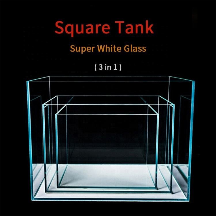 Hot sales 5 In 1 HD Glass Fish Tank Hot Bending Aquarium Turtle Tank Rectangular Mini Glass Fish Tank