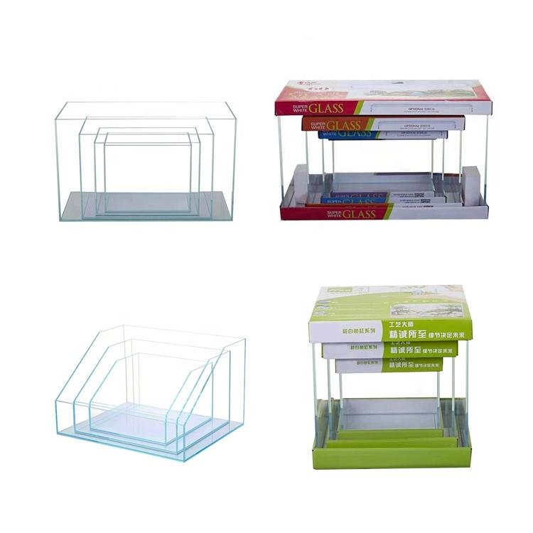 Hot sales 5 In 1 HD Glass Fish Tank Hot Bending Aquarium Turtle Tank Rectangular Mini Glass Fish Tank