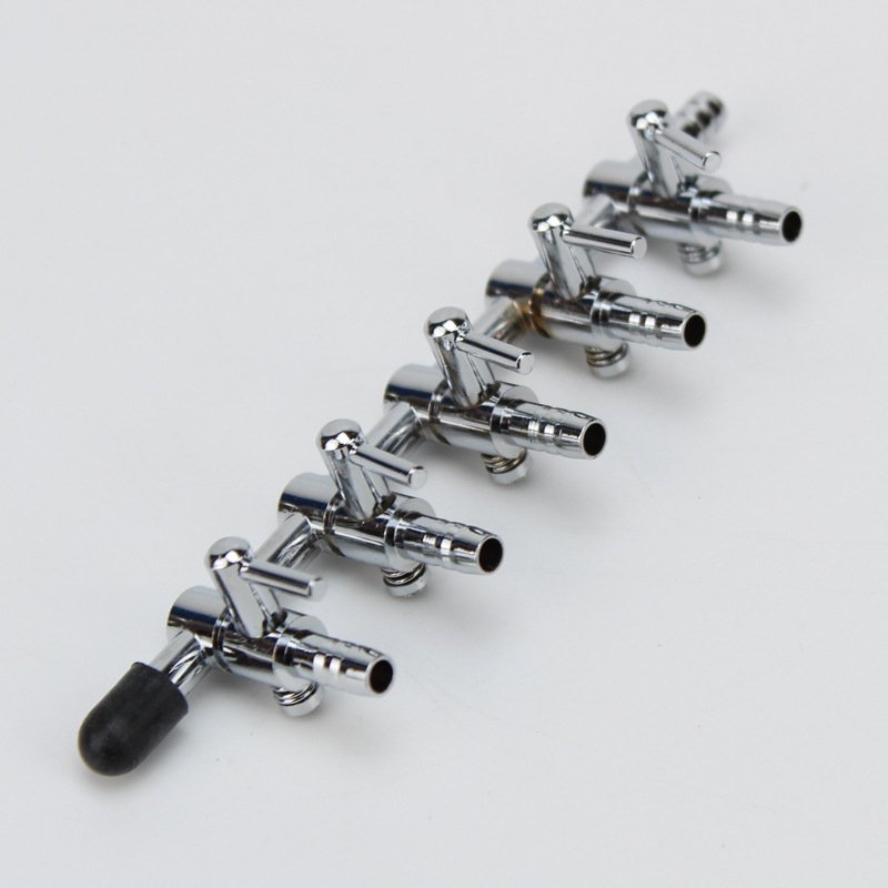 Air Flow Control Valve Copper Chrome Plated Fish Tank Accessories Aquariums & Accessories Aquarium Metal Air Distributor.