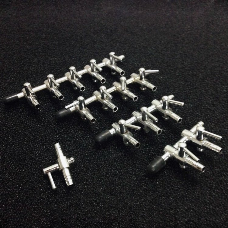 Air Flow Control Valve Copper Chrome Plated Fish Tank Accessories Aquariums & Accessories Aquarium Metal Air Distributor.