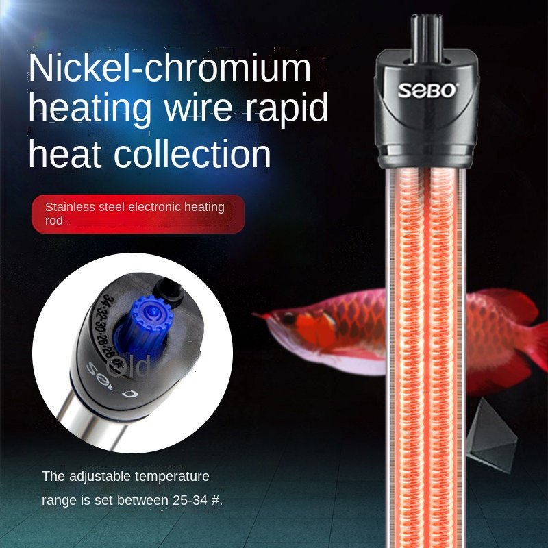 SOBO stainless steel heating rod hc-300W fish tank heater heating rod thermostat