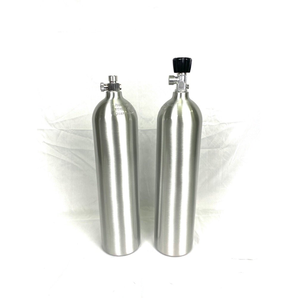 124 bar manufacturer supplier 0.8L aquarium CO2 tank cylinder with 21.8 handle valve in Taiwan