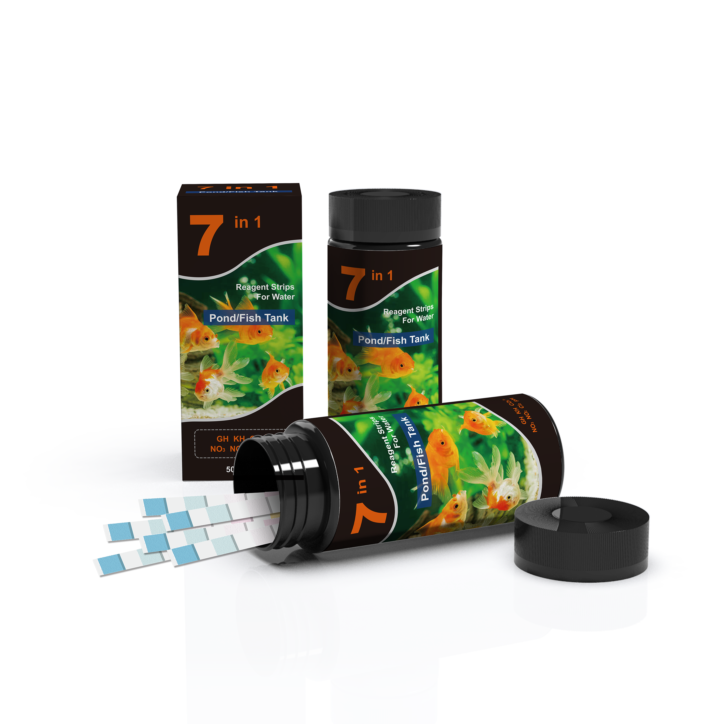 Aquarium fish pond test strips 7 way water test kit for freshwater & salt water