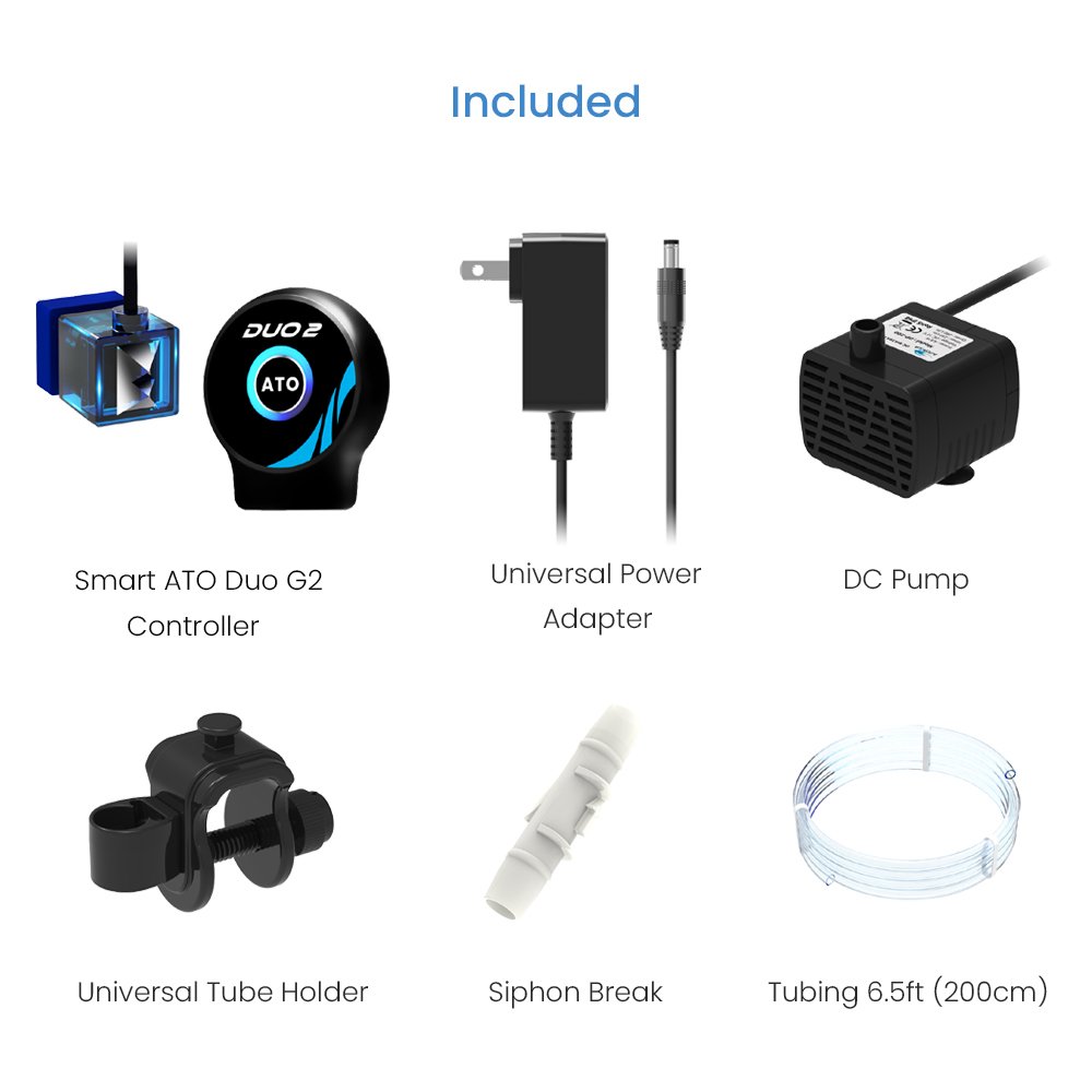 Auto Aqua Smart ATO Duo G2 (SATO-286P) DC HOB Versatile Optical Dual Aquarium Water Pump for Filter Marine Coral Reef Fish Tank