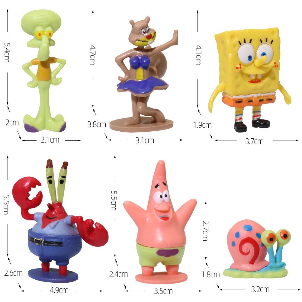 Spongebob Squarepants Plastic Aquarium Ornament Squidward Pineapple House Fish Tank Combination Decoration