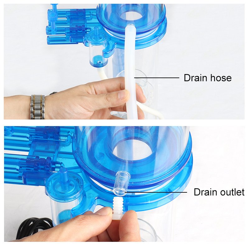 WS-250 Protein Skimmer aquarium marine for Saltwater Fish Tank Cast Acrylic Ultra Quiet Needle wheel DC Pump or Big Tank Water