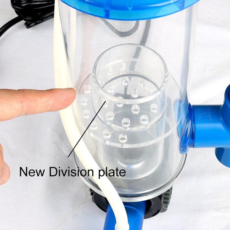 WS-250 Protein Skimmer aquarium marine for Saltwater Fish Tank Cast Acrylic Ultra Quiet Needle wheel DC Pump or Big Tank Water
