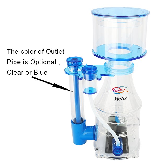 WS-250 Protein Skimmer aquarium marine for Saltwater Fish Tank Cast Acrylic Ultra Quiet Needle wheel DC Pump or Big Tank Water