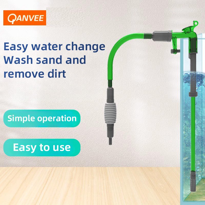 QANVEE fish tank water changer aquarium siphon gravel cleaning tool for fish tank cleaning gravel and sand