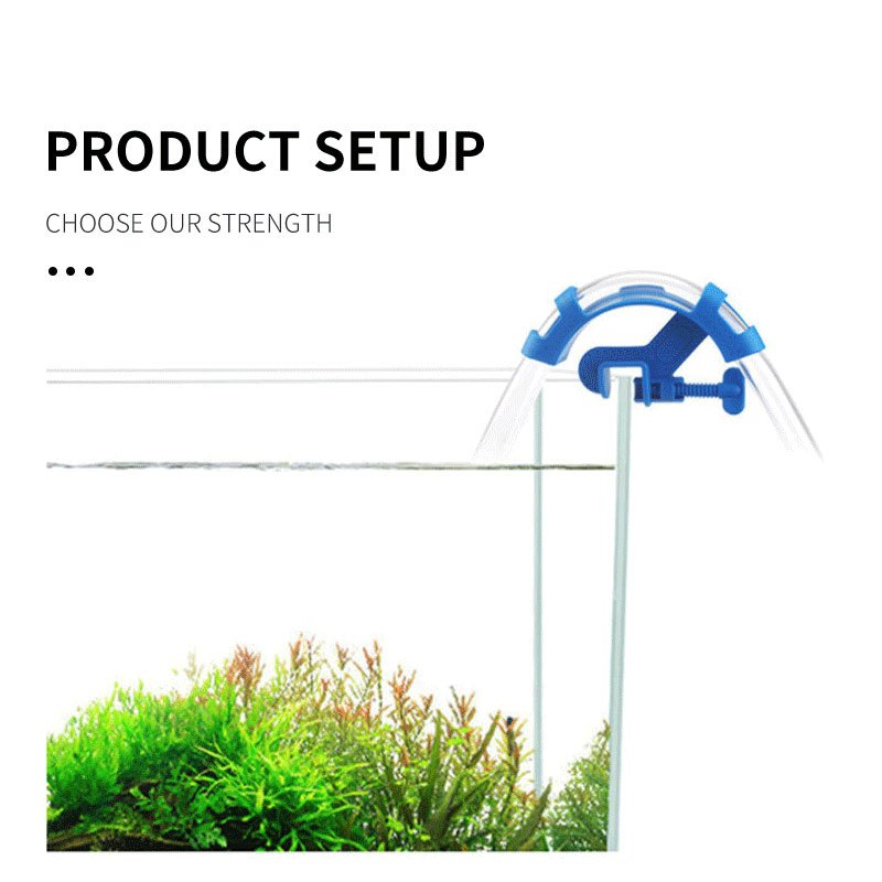 ZRDR Aquarium Water Tube Clamp Adjustable Plastic Fish Tank Pipe Holder Fixed Clips Blue