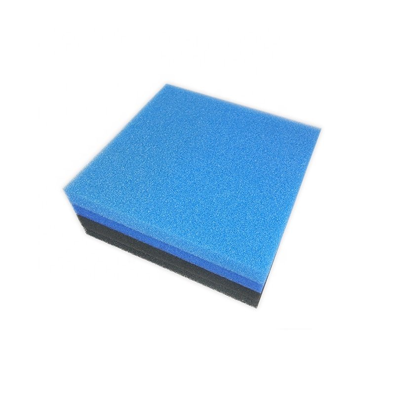 Ready to Ship Blue and black 50X30X4cm 20/30/45ppi Reticulated Polyurethane foam Biochemical Aquarium for fish tank