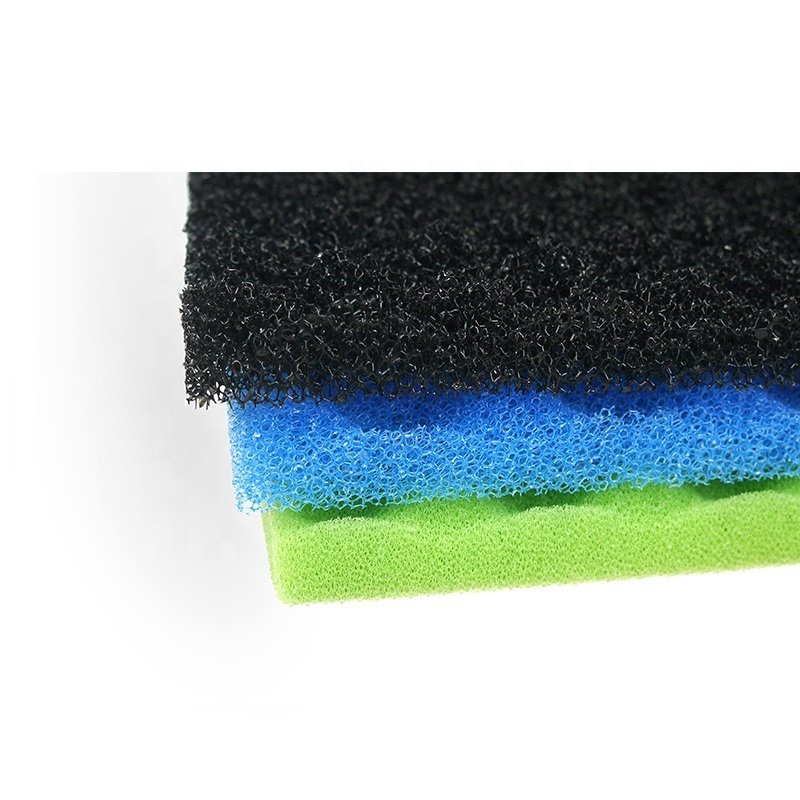 Ready to Ship Blue and black 50X30X4cm 20/30/45ppi Reticulated Polyurethane foam Biochemical Aquarium for fish tank