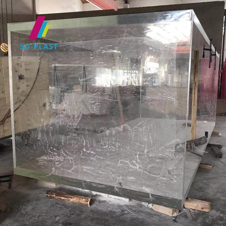 Custom transparent acrylic tank large acrylic aquariums 20-800mm thick acrylic fish tank