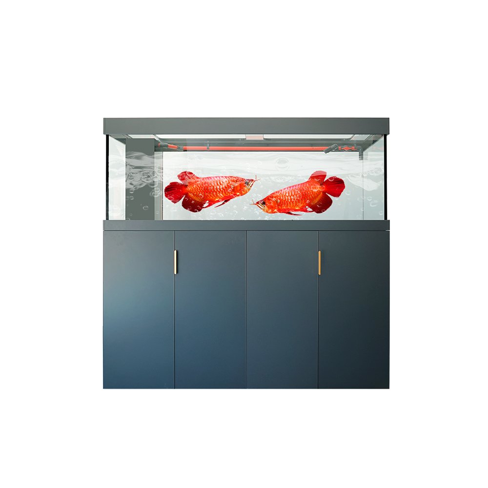 Landscape high transparency Glass large arowana tank Bottom filter ecological living room aquarium