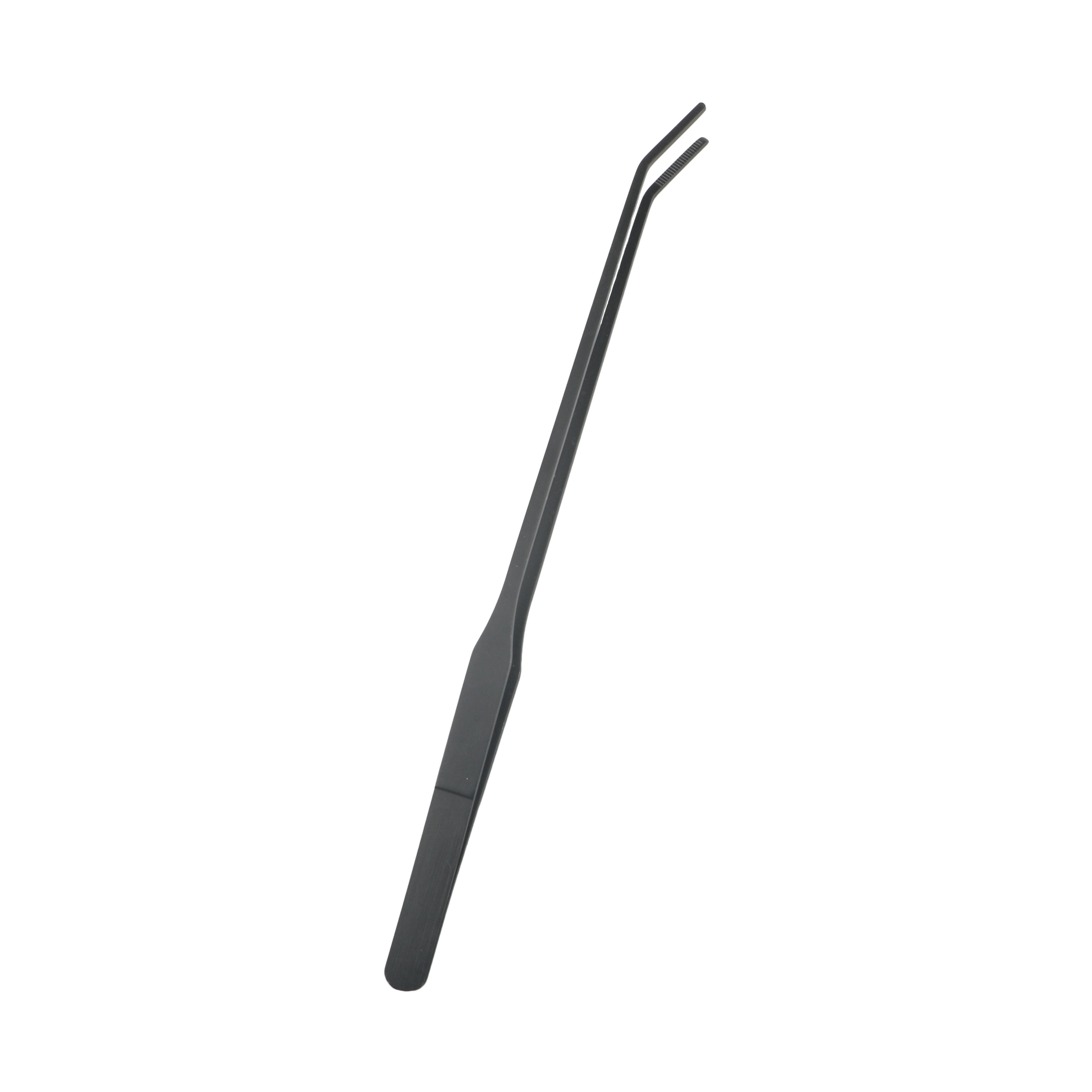 27cm Black Mirror Polished Curved Tweezers Aquarium Cleaning Tools Kit Tweezers